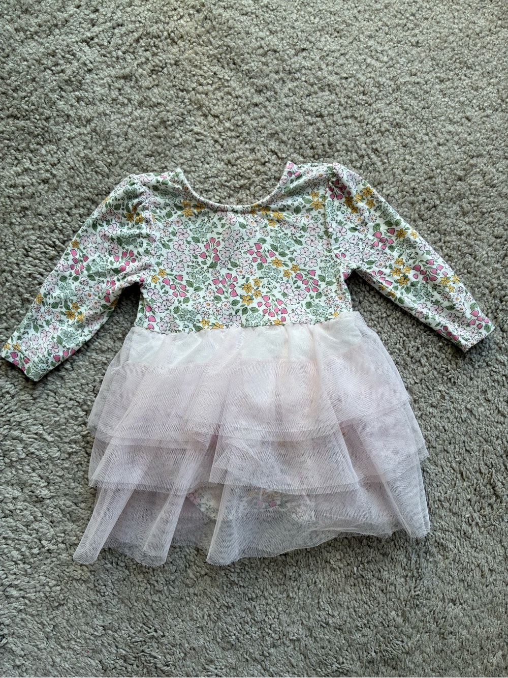 Milkberry Bamboo Floral Baby Dress with Pink & Green Print